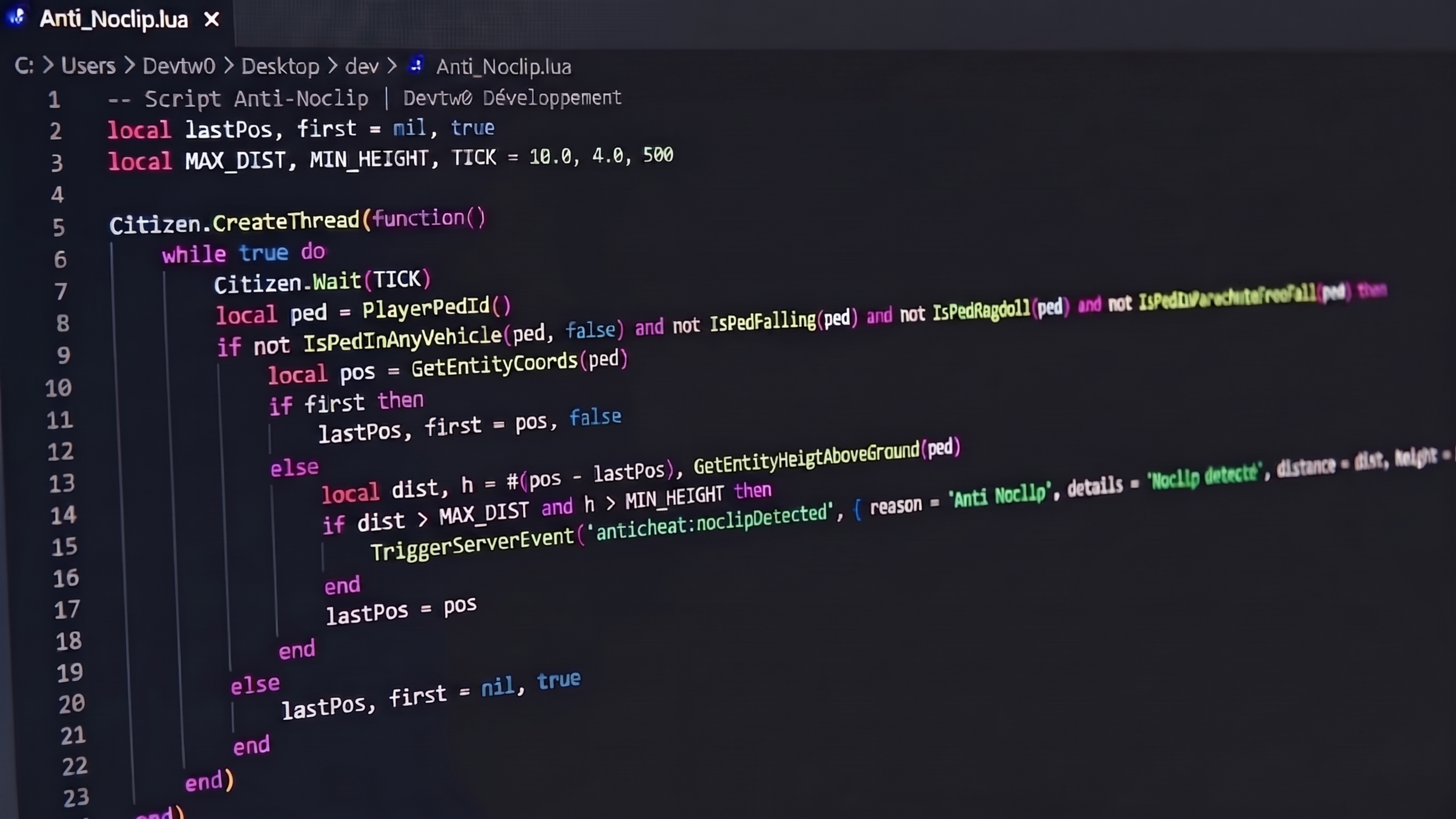 Développeur FiveM LUA - Devtw0 Développement